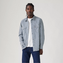 Levis M Shirts S / Grand Dark Railroad Stripe Relaxed Fit Western - Grand Dark Railroad Stripe