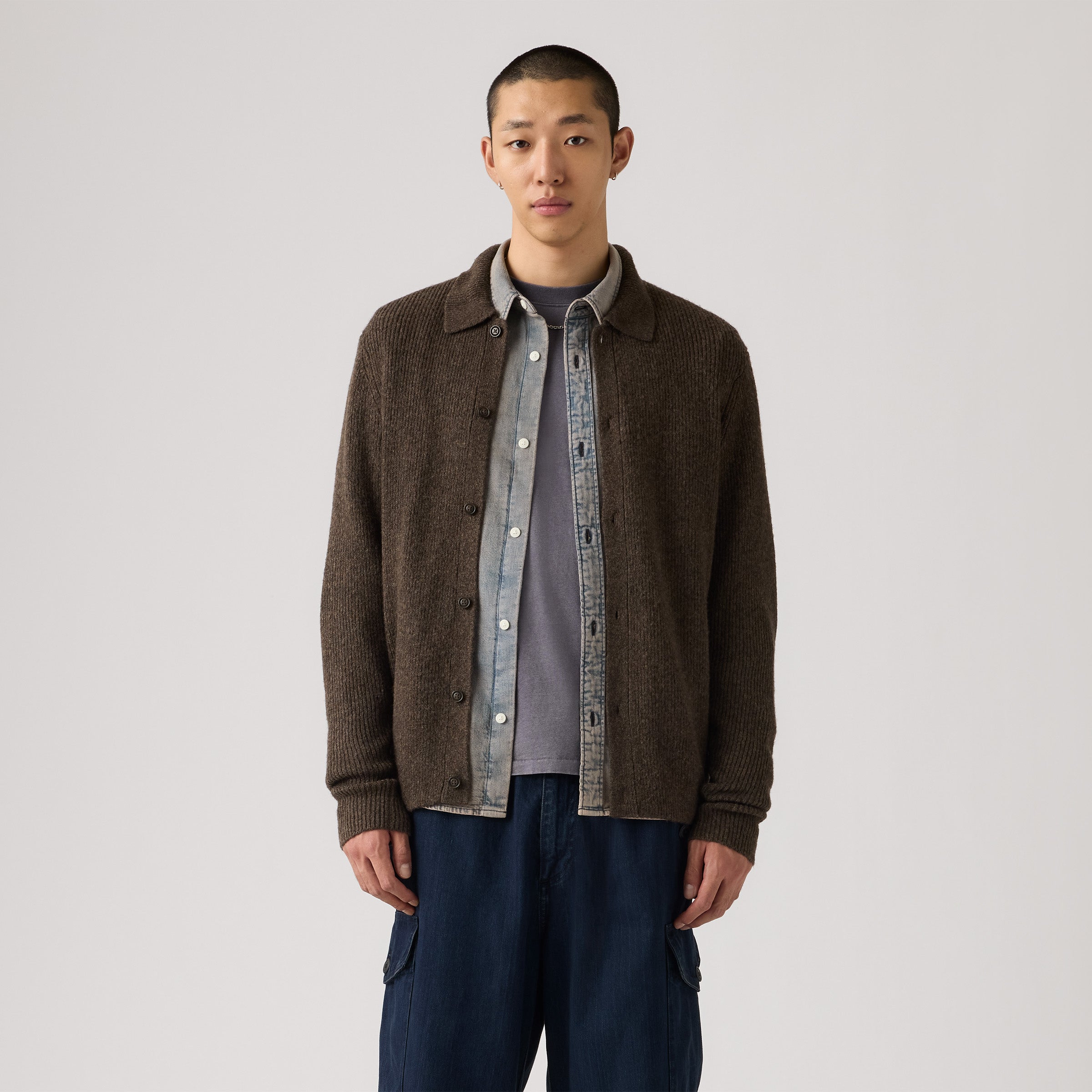 Levis Sweaters Catalina Cardigan - Chocolate Brown Heather