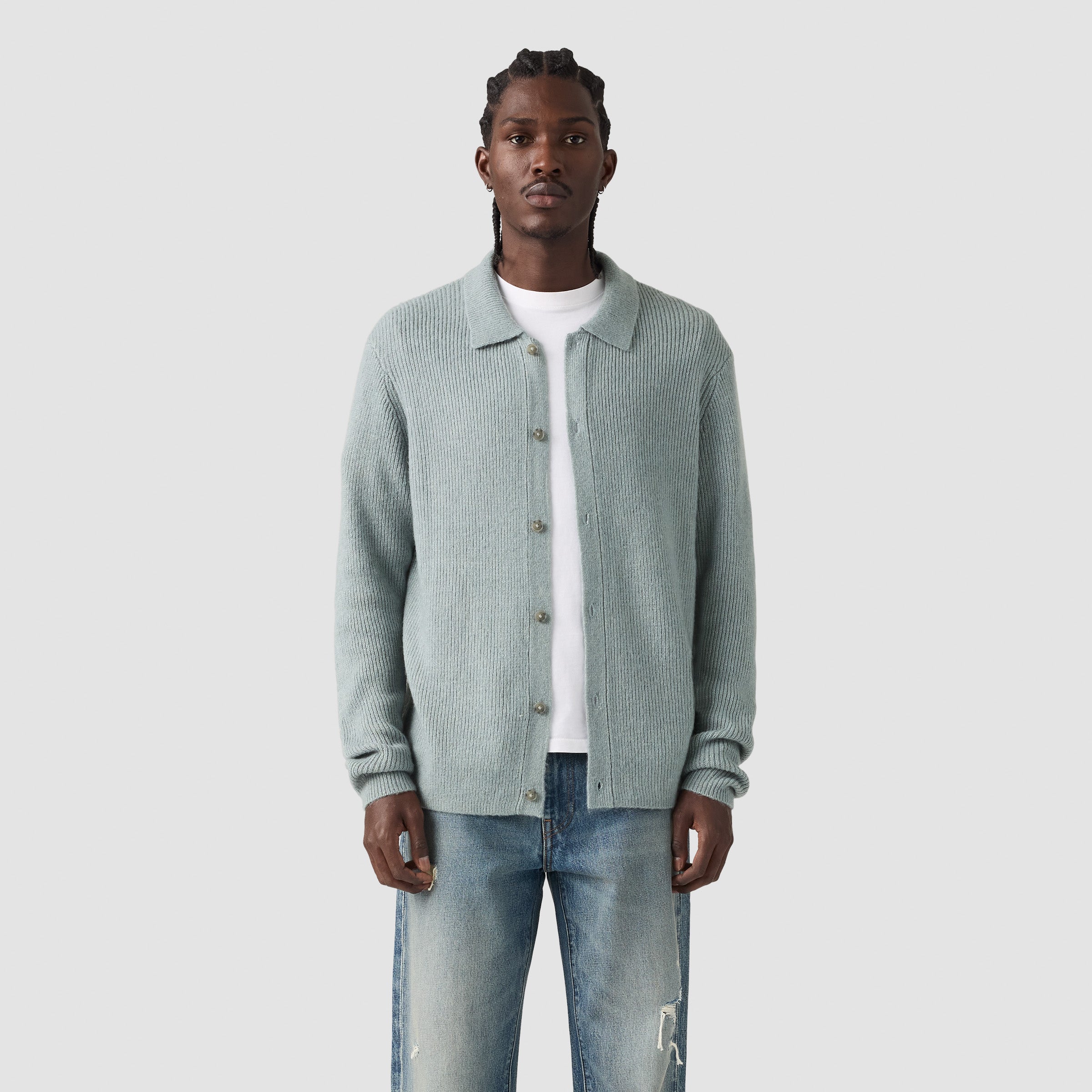 Levis Sweaters Catalina Cardigan - Lead Grey