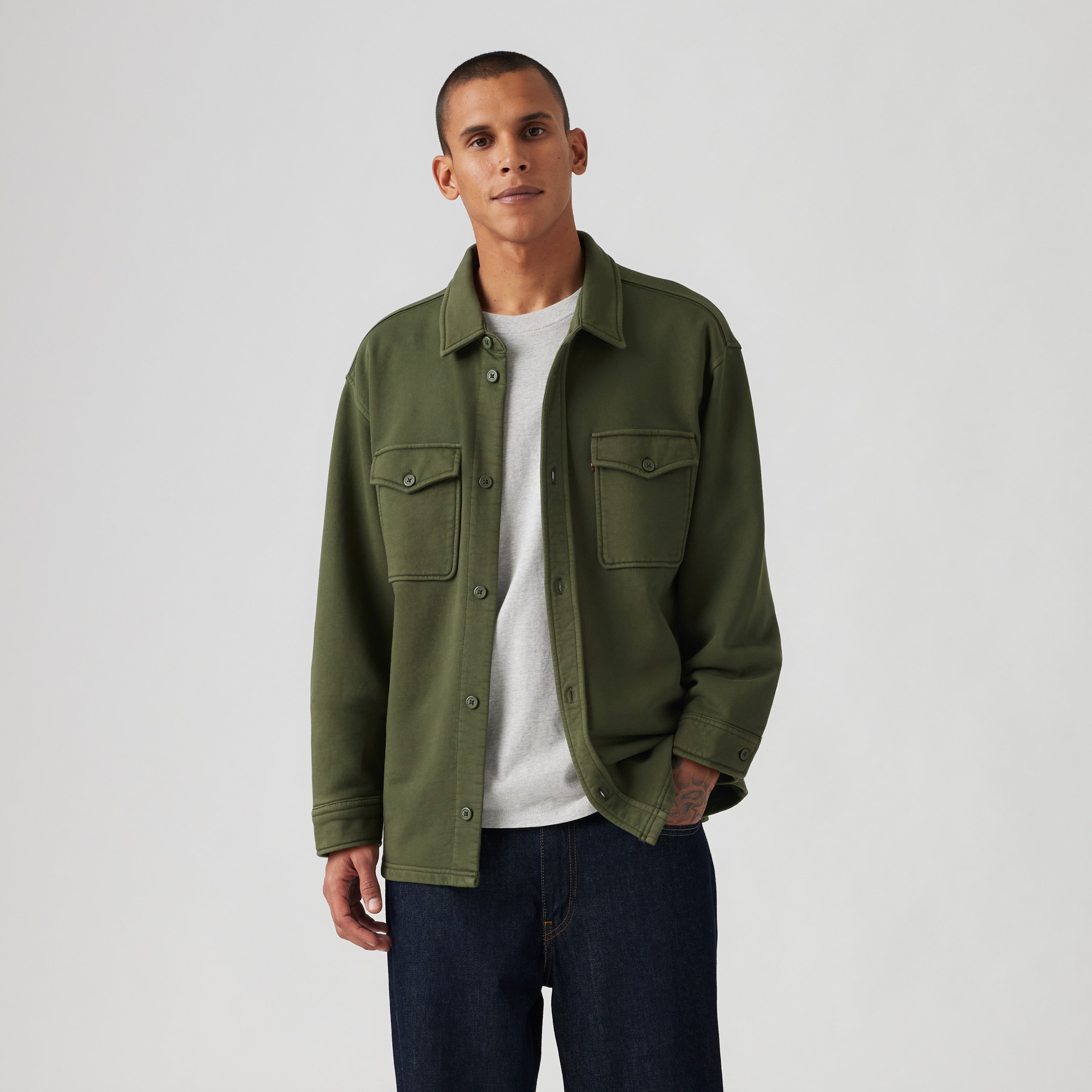 Levis Sweatshirts Bayview Soft Worker Sweatshirt - Kombu Green