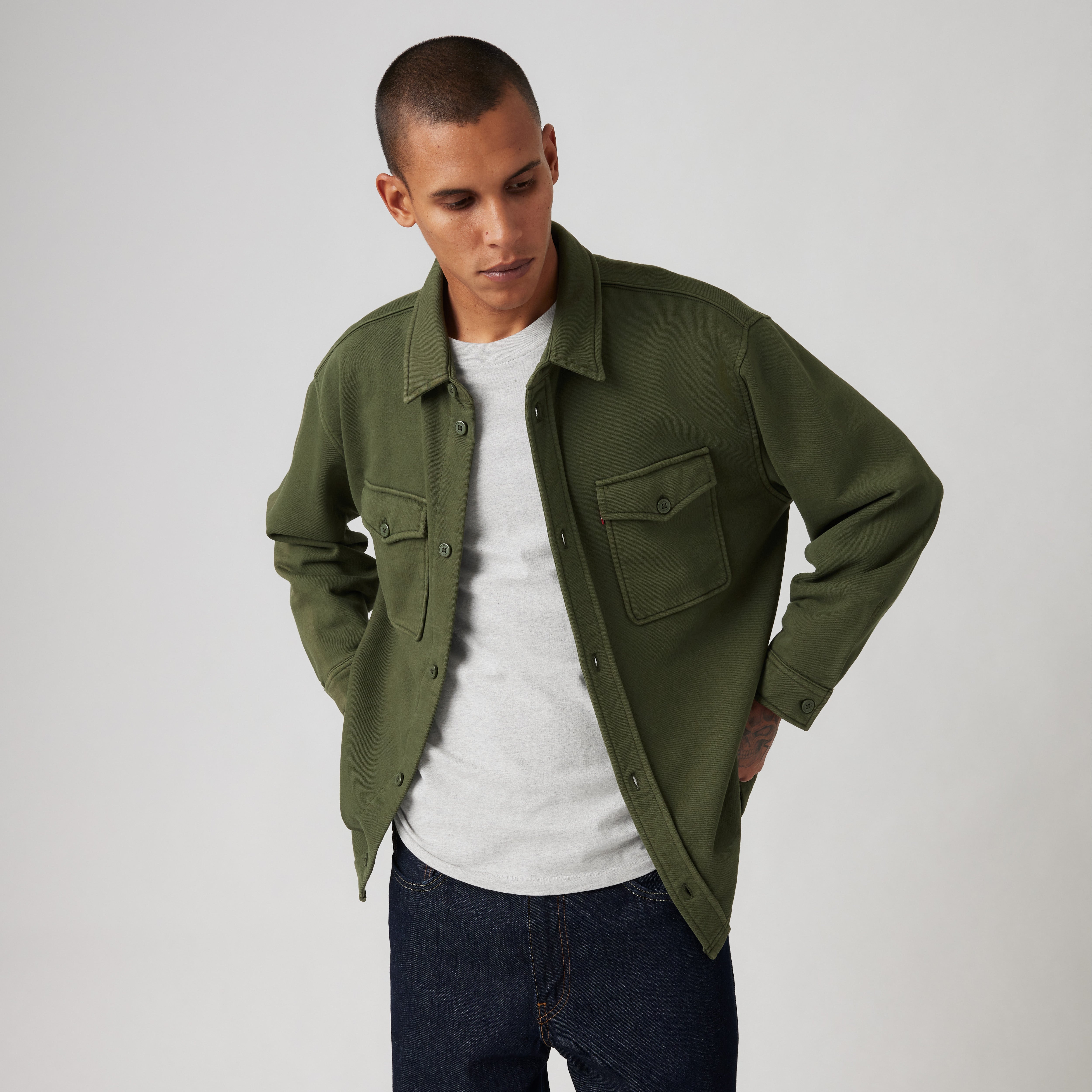 Levis Sweatshirts Bayview Soft Worker Sweatshirt - Kombu Green