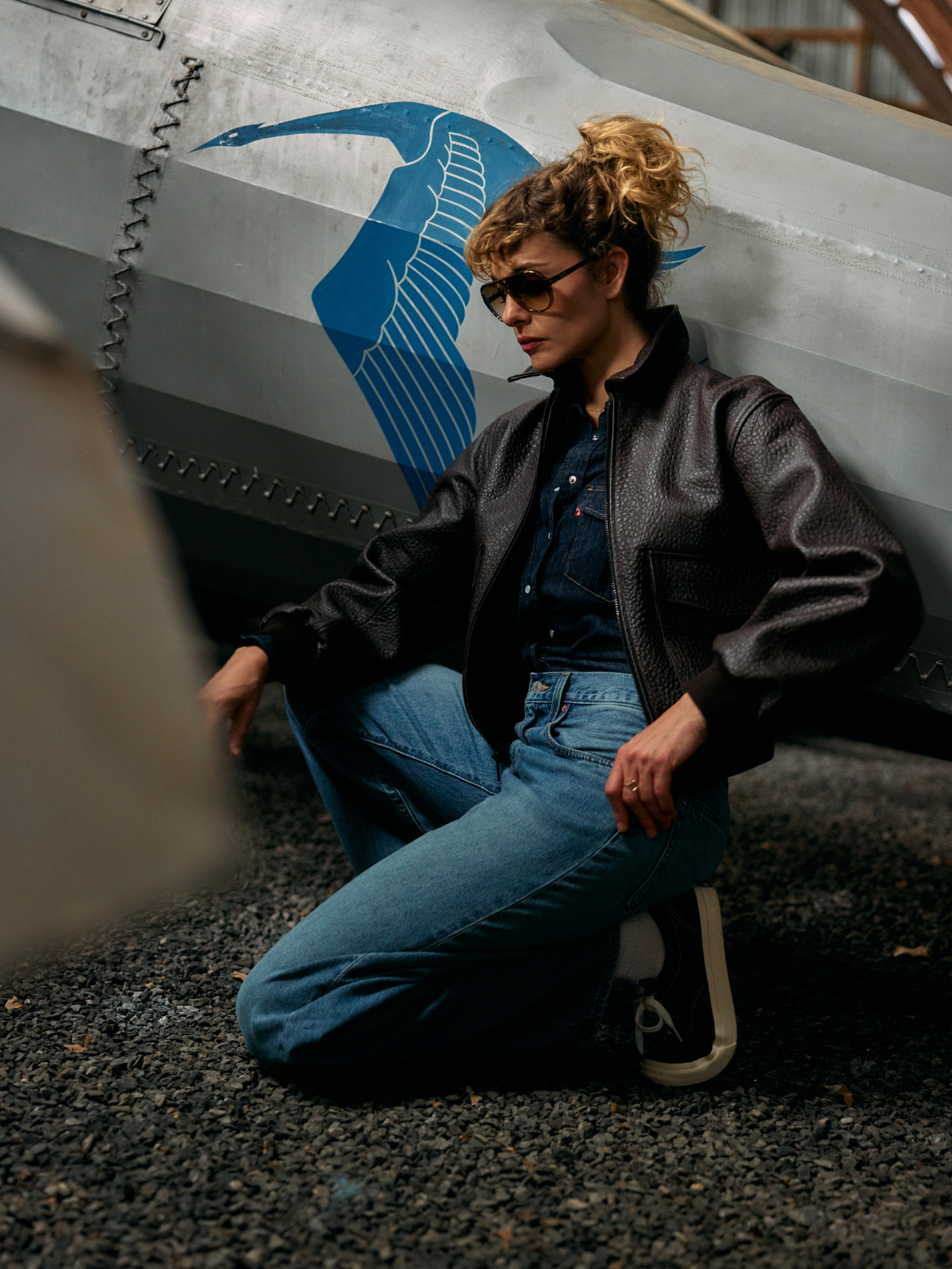 Levis W Jacket Blue Tab Flight Jacket - Ganache