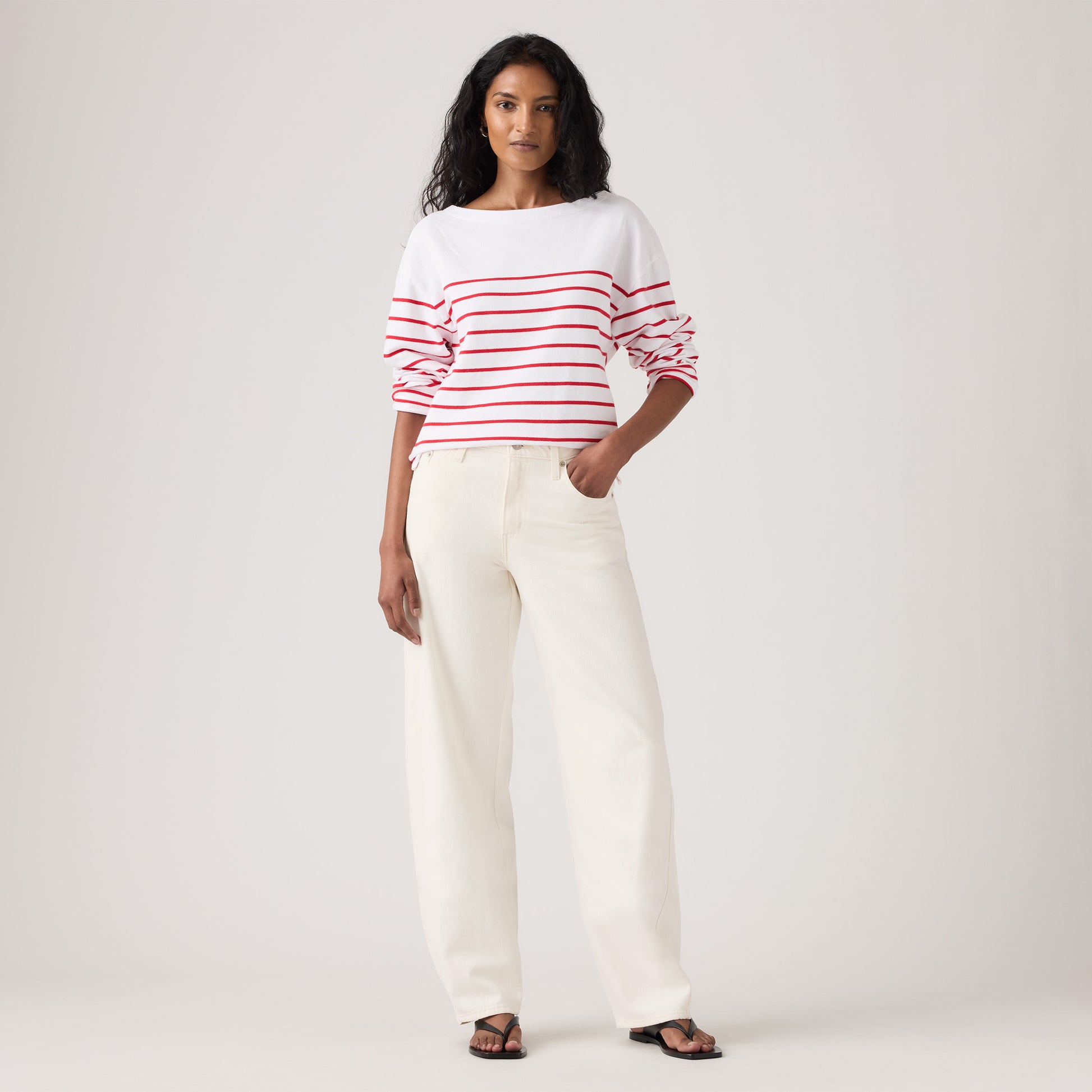 Levis W Jeans Baggy Dad Barrel - Truth Slip White