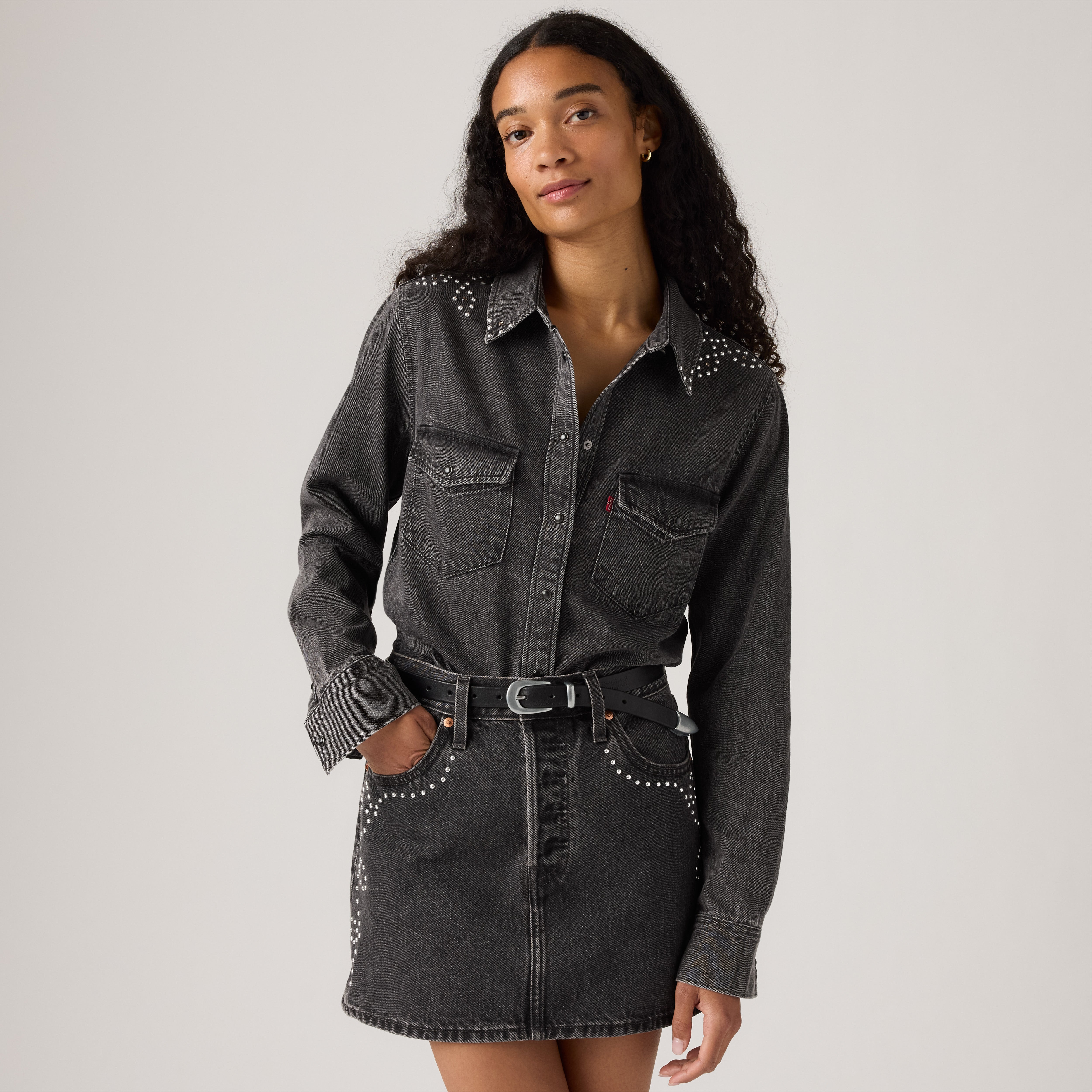 Levis W Shirt Iconic Western Shirt - Bejewled