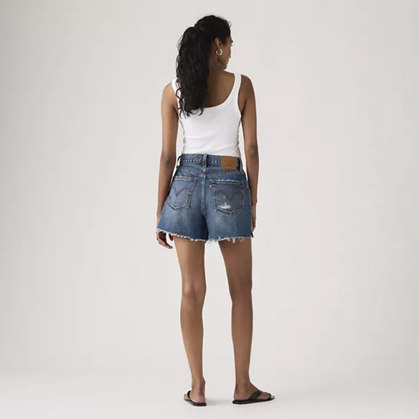 Levis W Shorts Ribcage Short Zip - Like It Love It Dark Indigo