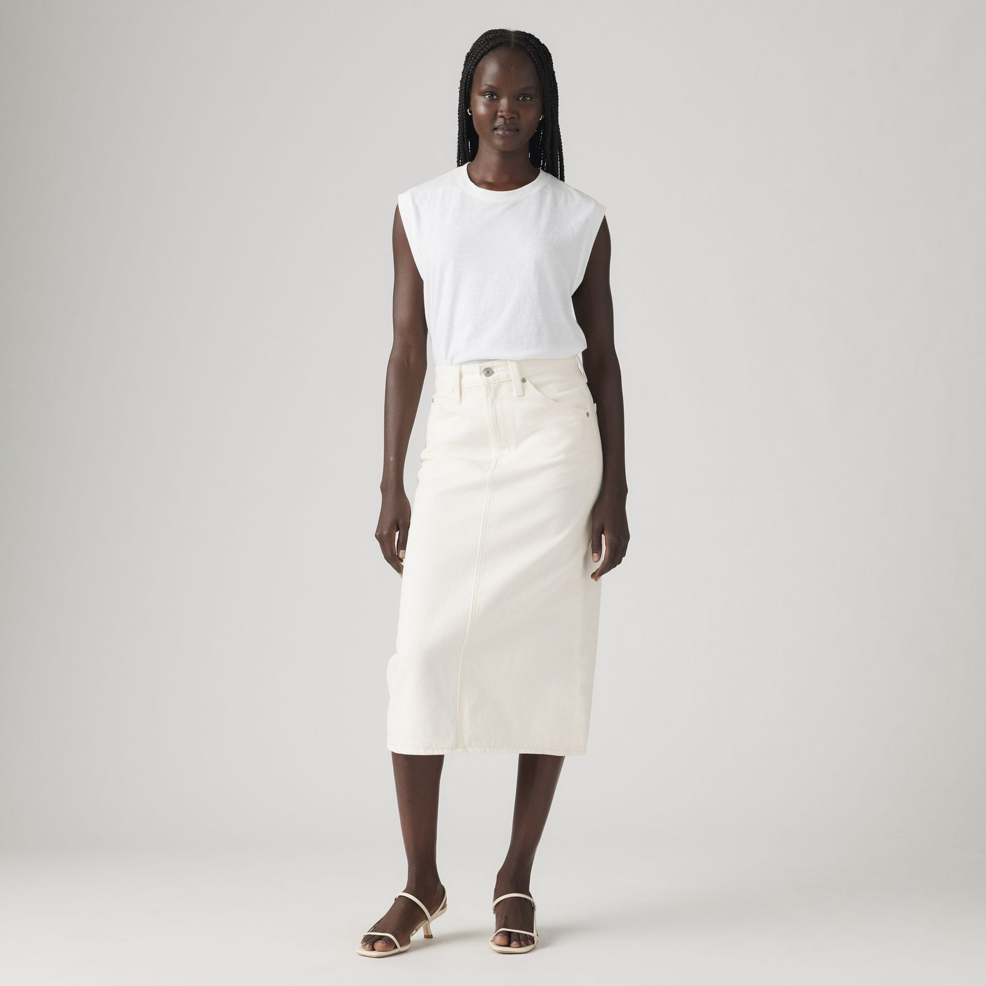 Levis W Skirt Snowing in LA / 26 HR Back Slit Skirt