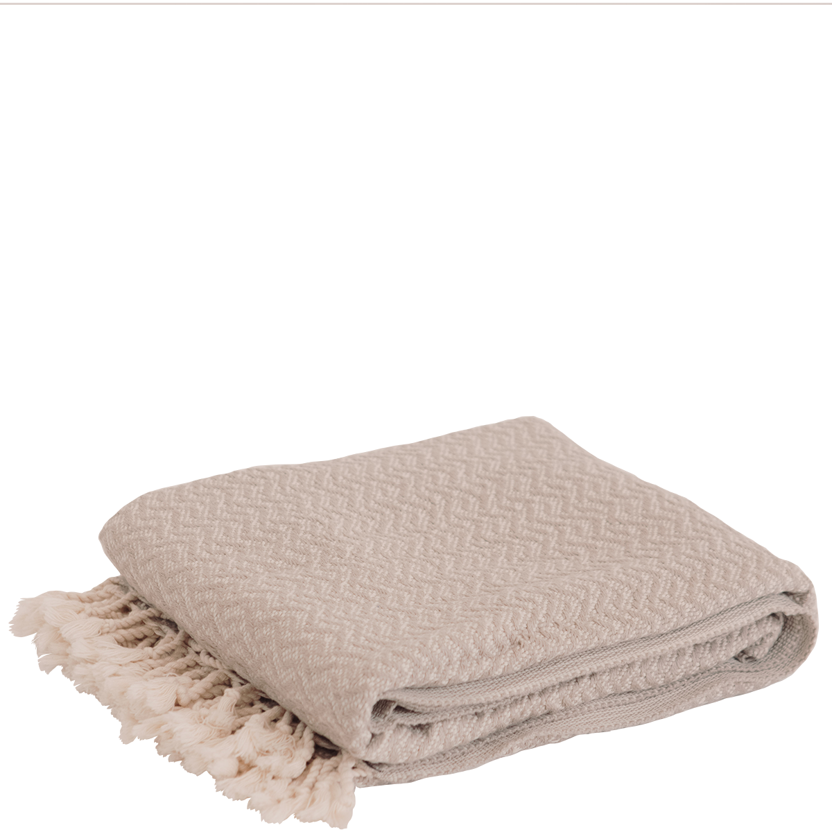 Loomist Blankets Double Sided Throw, Beige / White