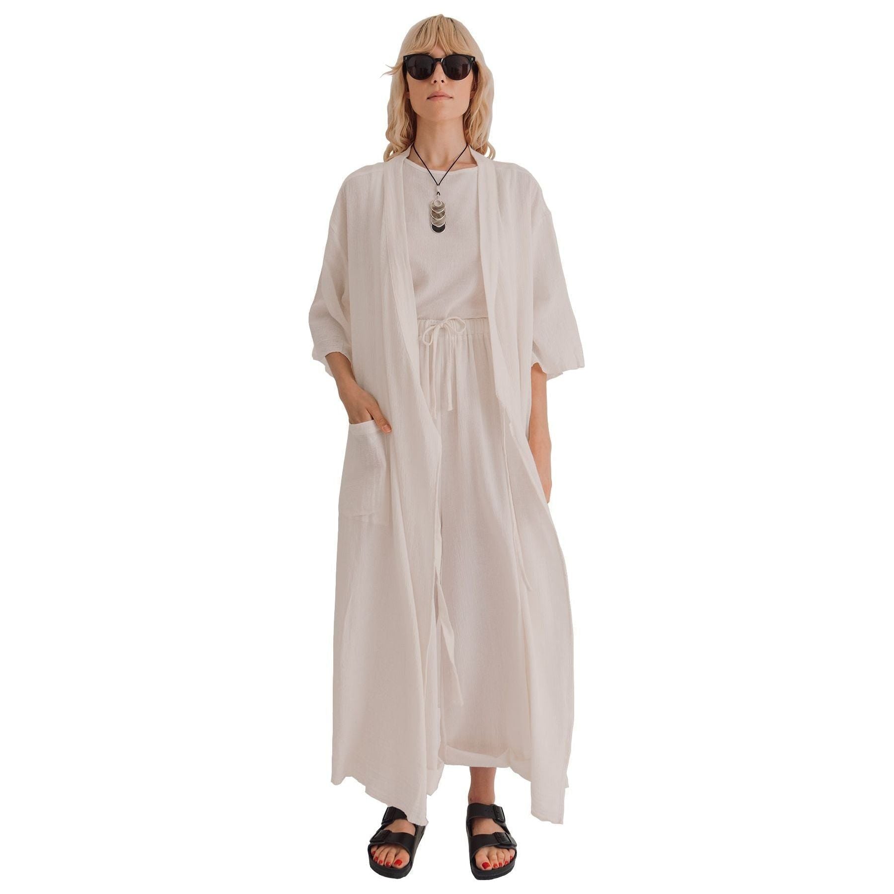 Sile Kimono Dress, Off White – Westerlind