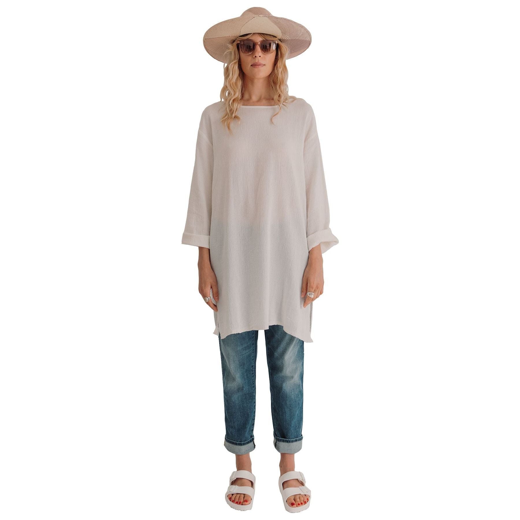 maxi dress for fall Sile Tunic , Off White