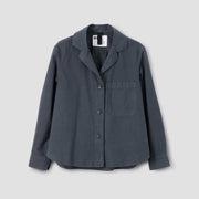 Margaret Howell W LS Button Down Shirt Asphalt / XS W Open Collar Shirt