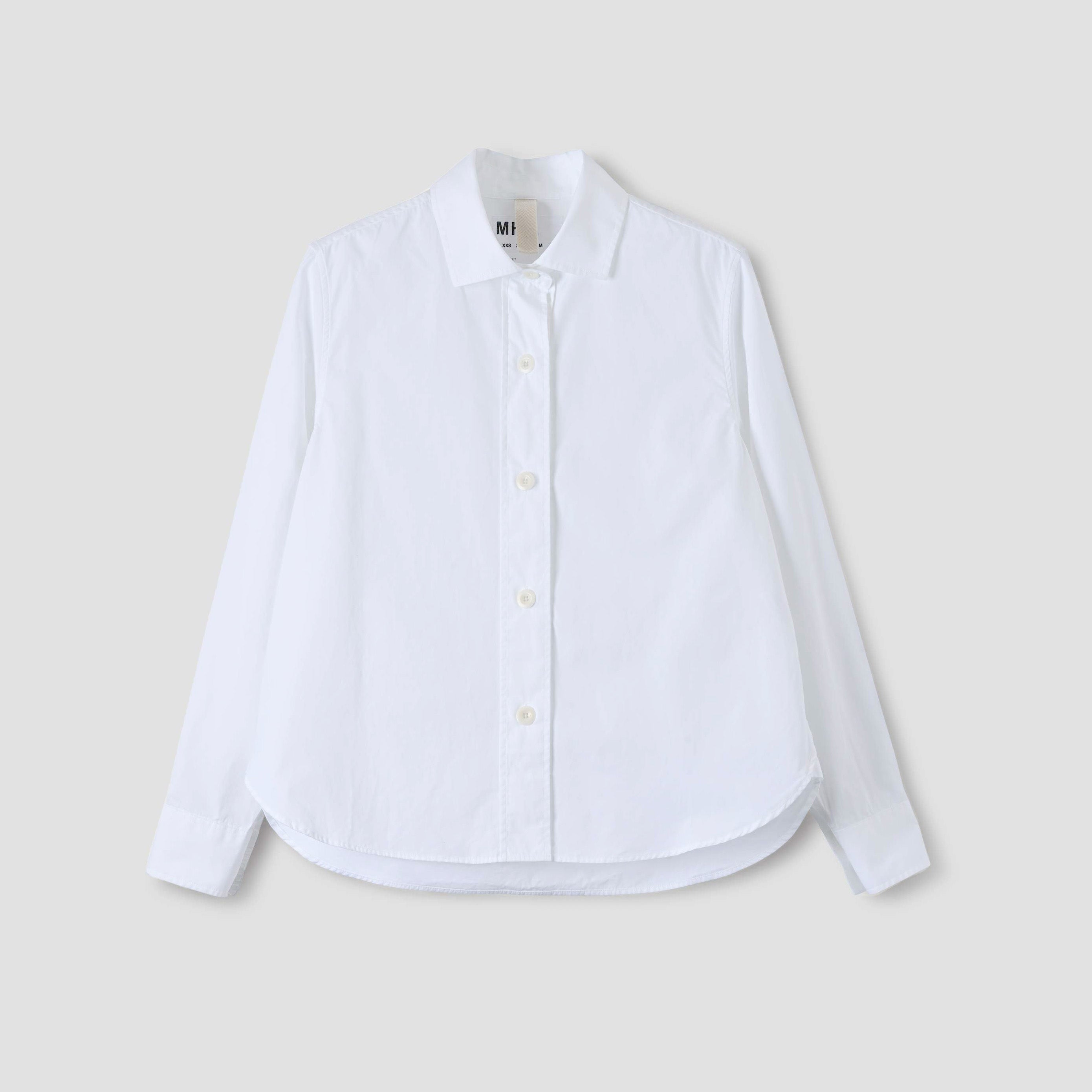 Margaret Howell W LS Button Down Shirt W Simple Shirt, White
