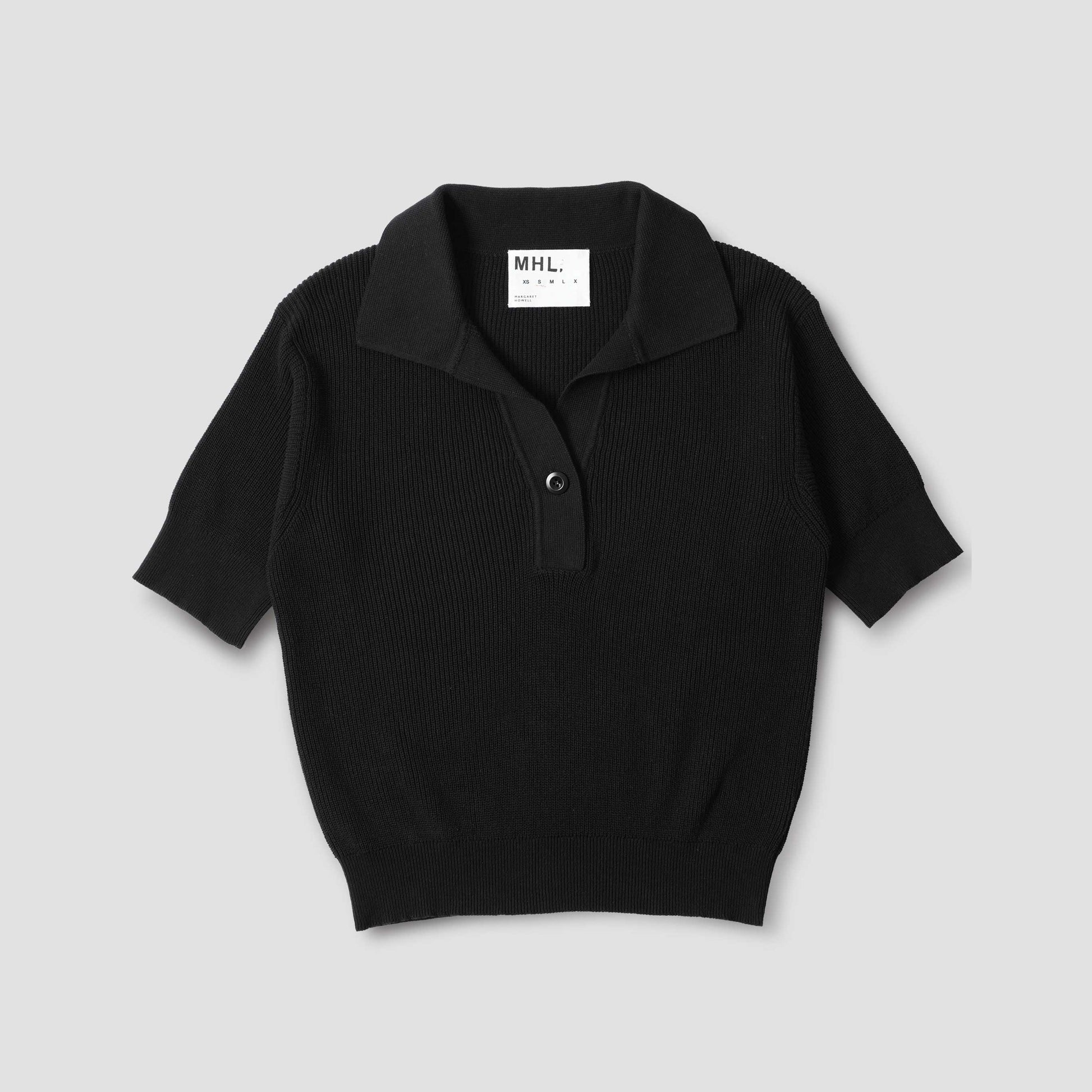 Margaret Howell W Shirt Black / XS W Single Button Polo