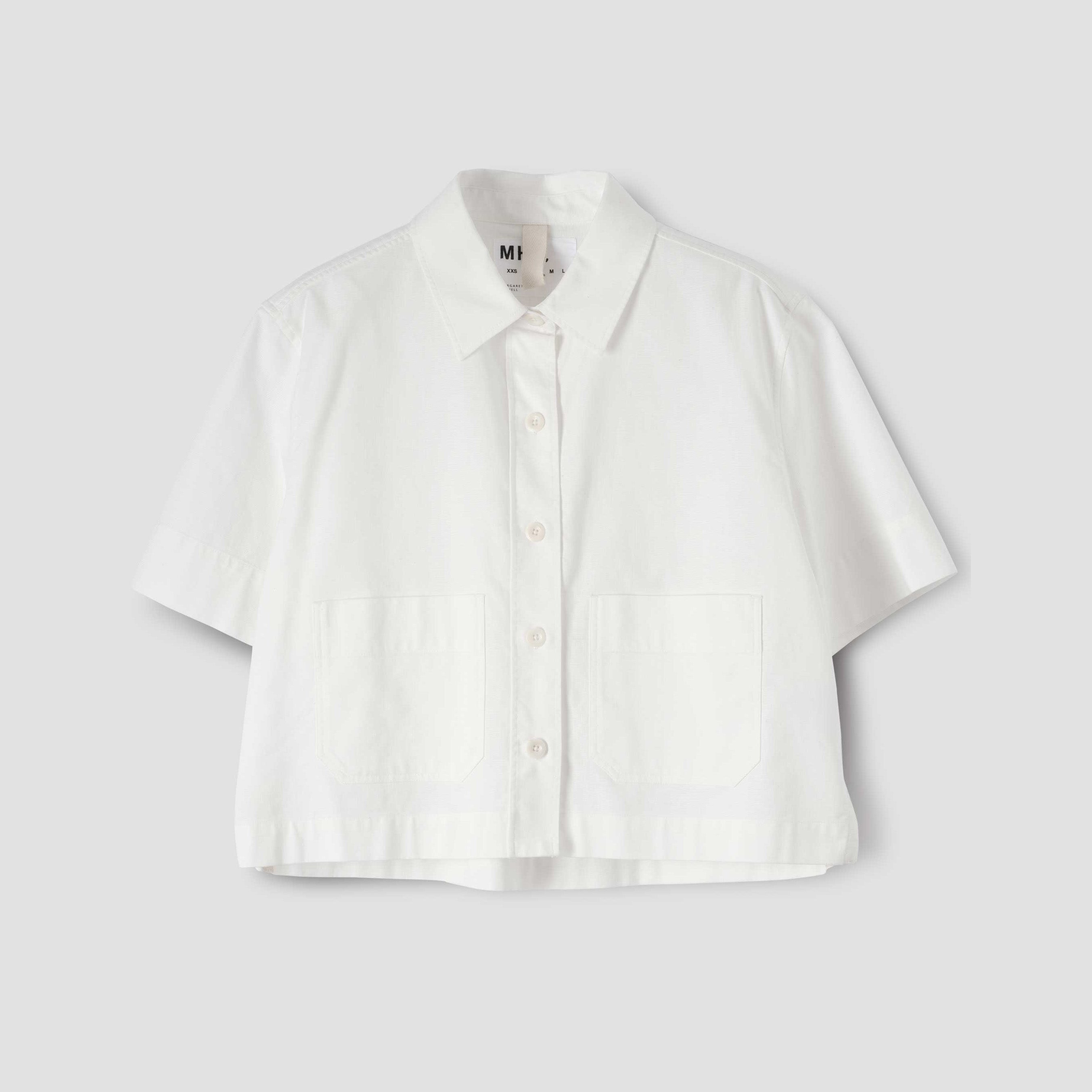 Margaret Howell W Shirt Off White / XS W Cropped Uniform Shirt