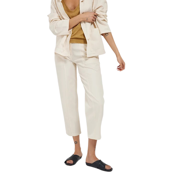 Maska W Dress Pants Alia Trouser, Cream White