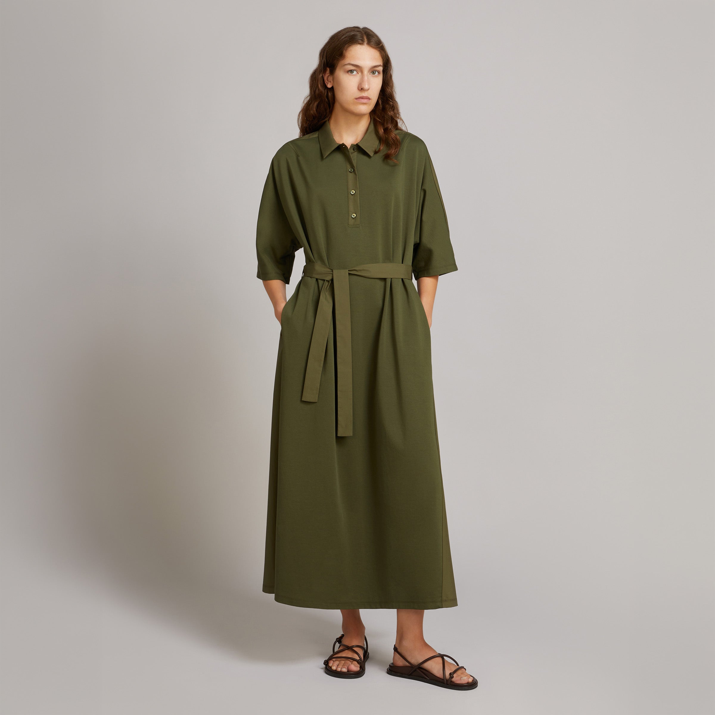 Max Mara Dress Albero Jersey Dress - Moss Green
