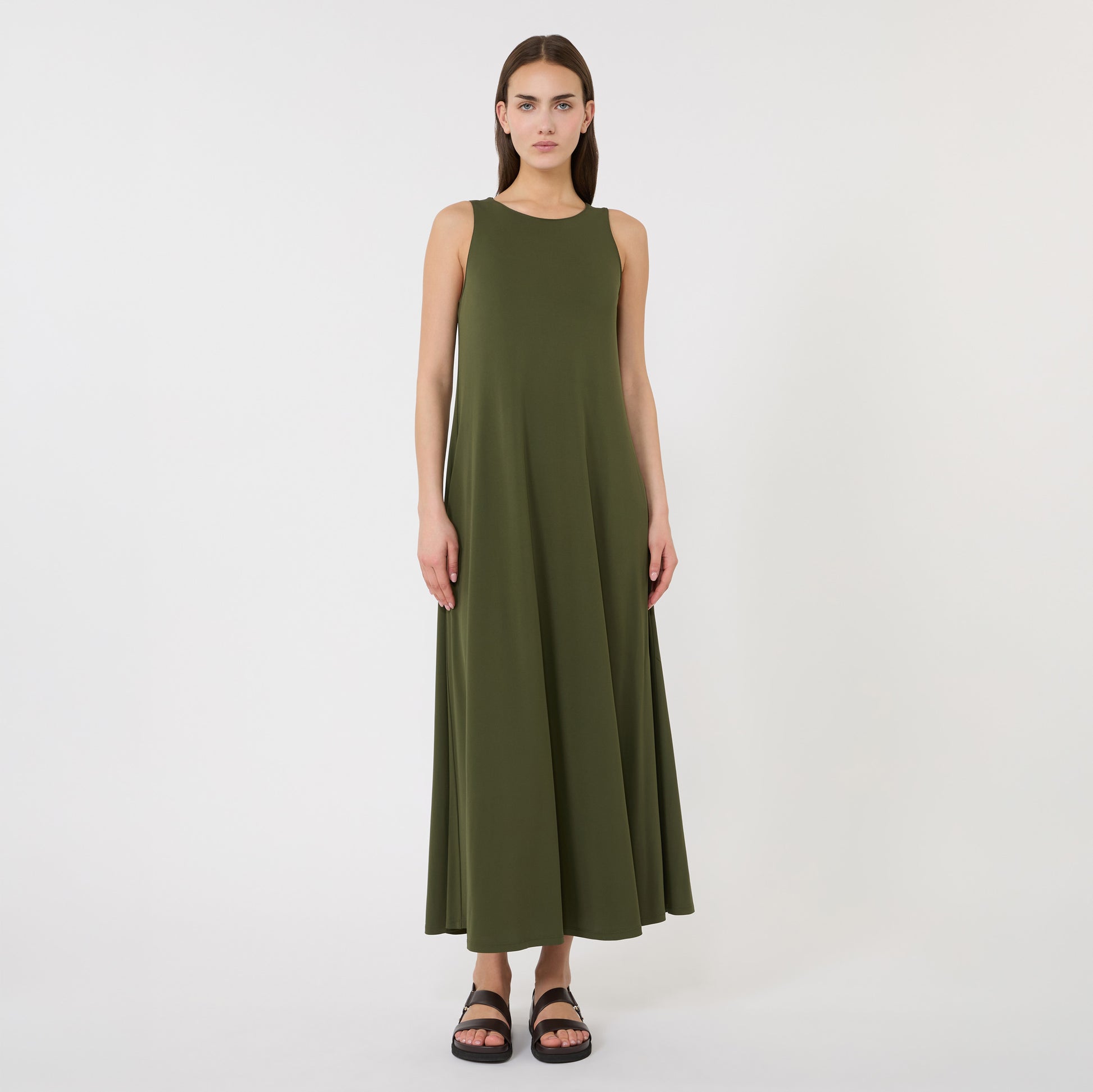Max Mara Dress Bosso Jersey Dress - Moss Green