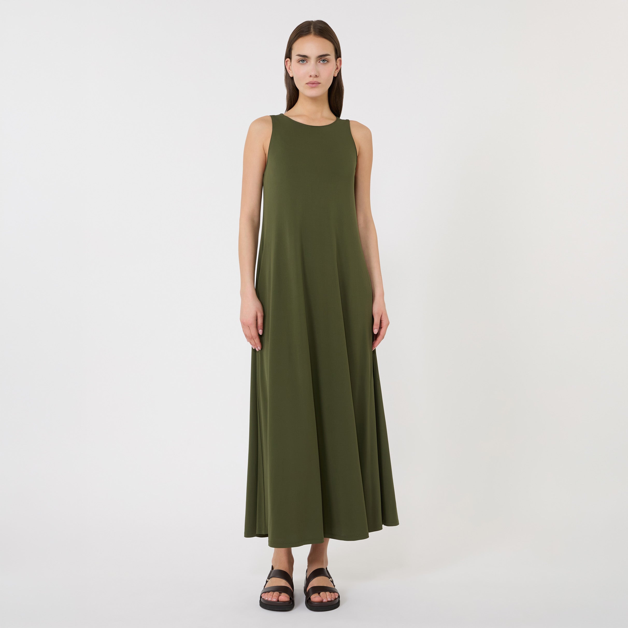 Max Mara Dress Bosso Jersey Dress - Moss Green