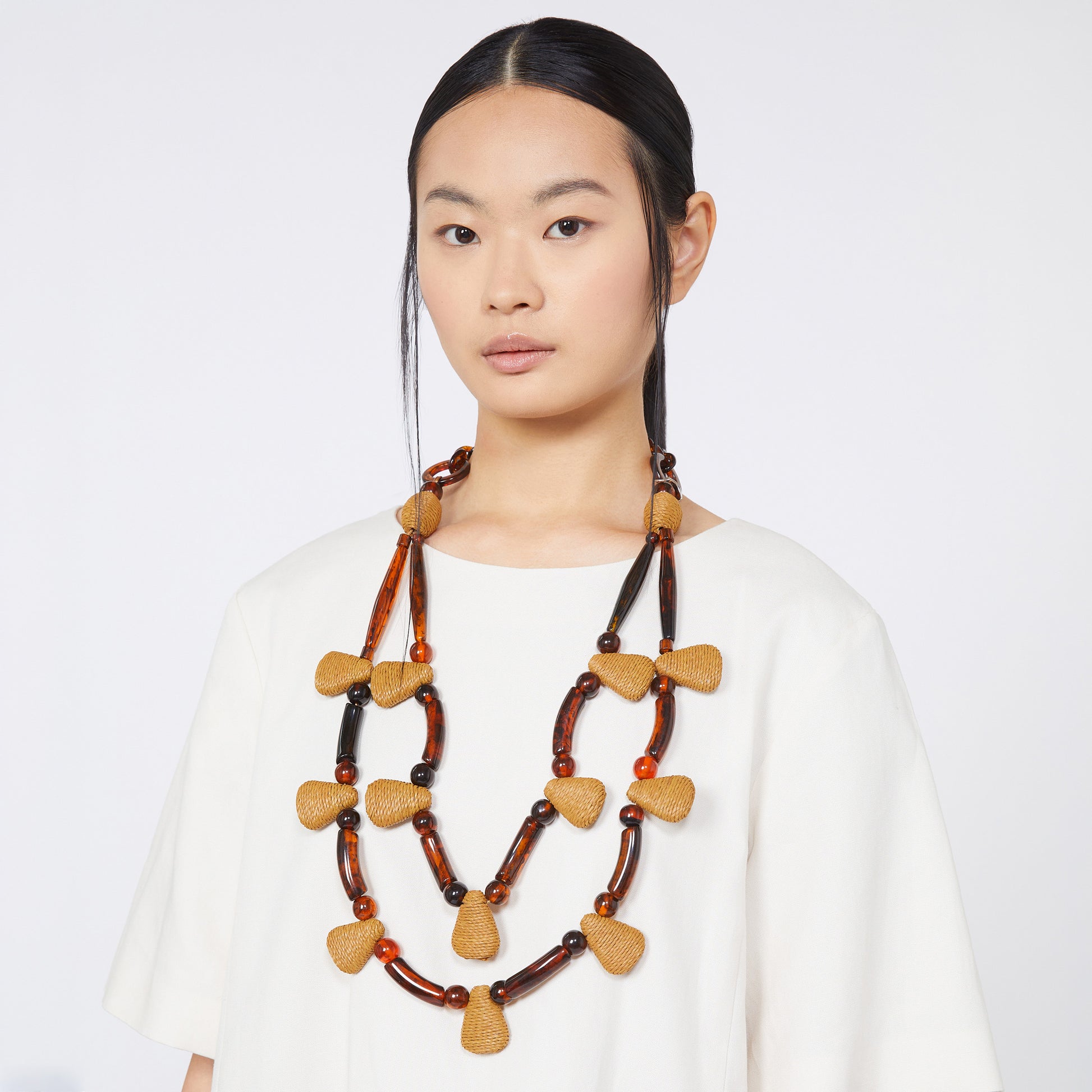 Max Mara Jewelry Caramel / O/S Falange Necklace - Caramel