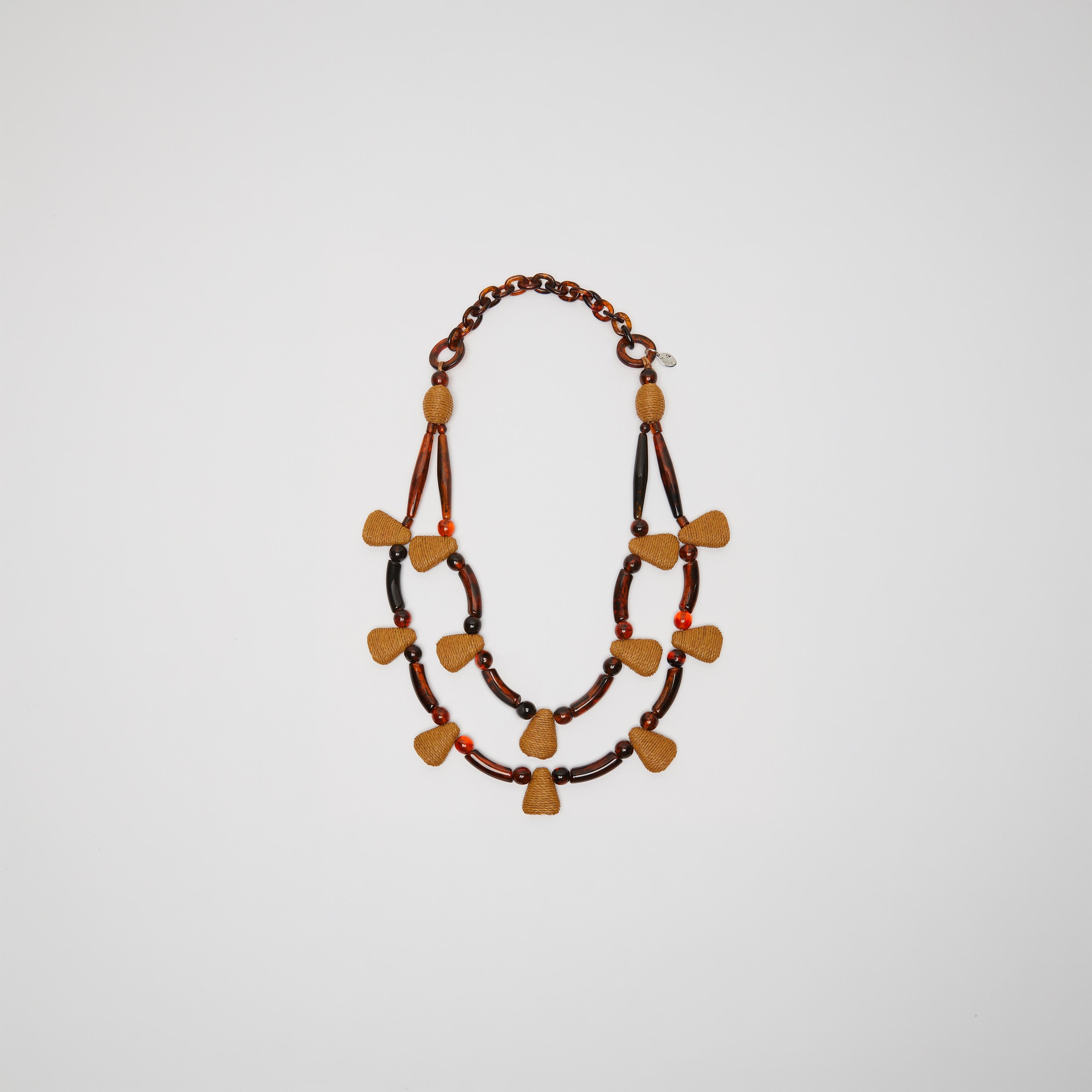 Max Mara Jewelry Caramel / O/S Falange Necklace - Caramel