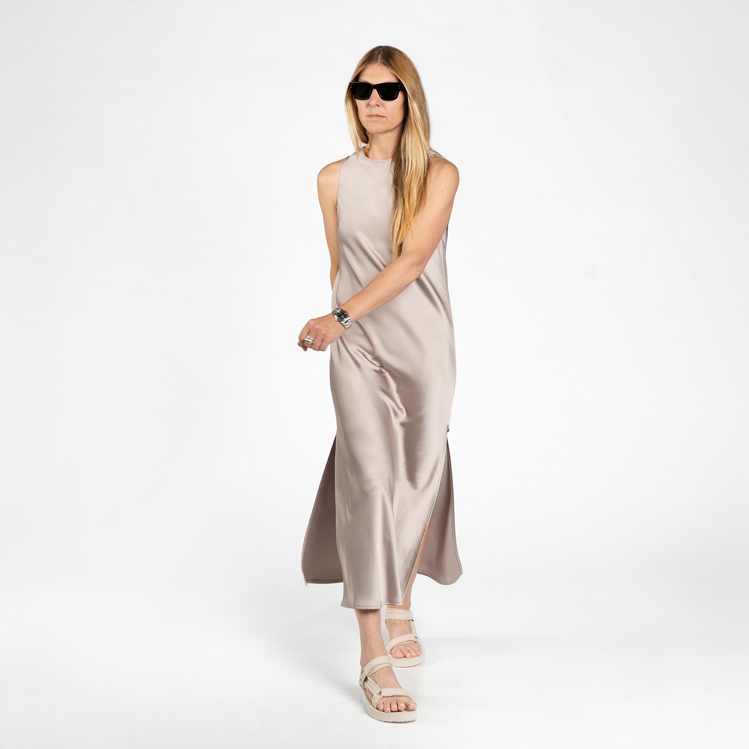 Long Satin Dress