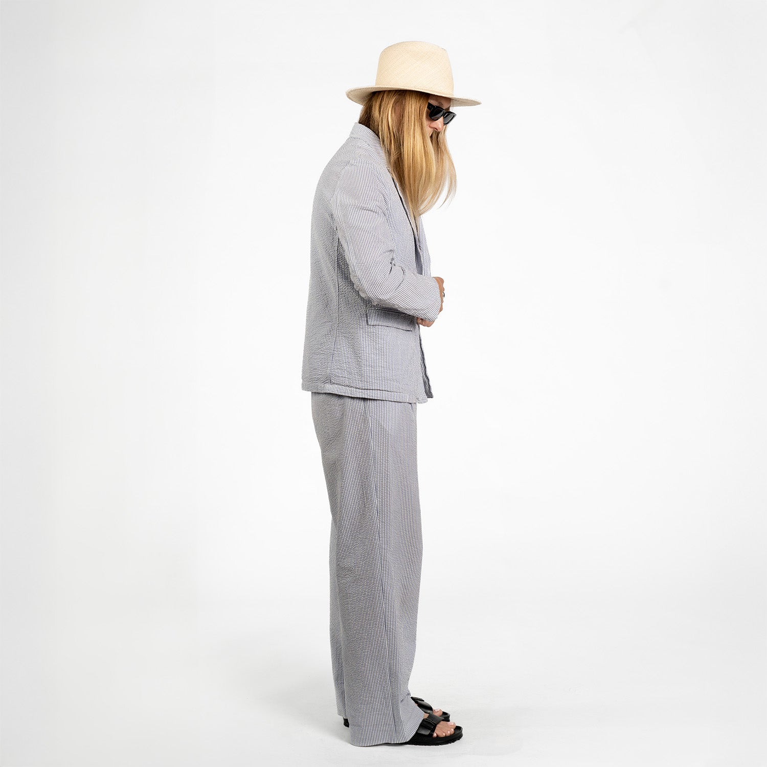 Seersucker Club Jacket, Navy