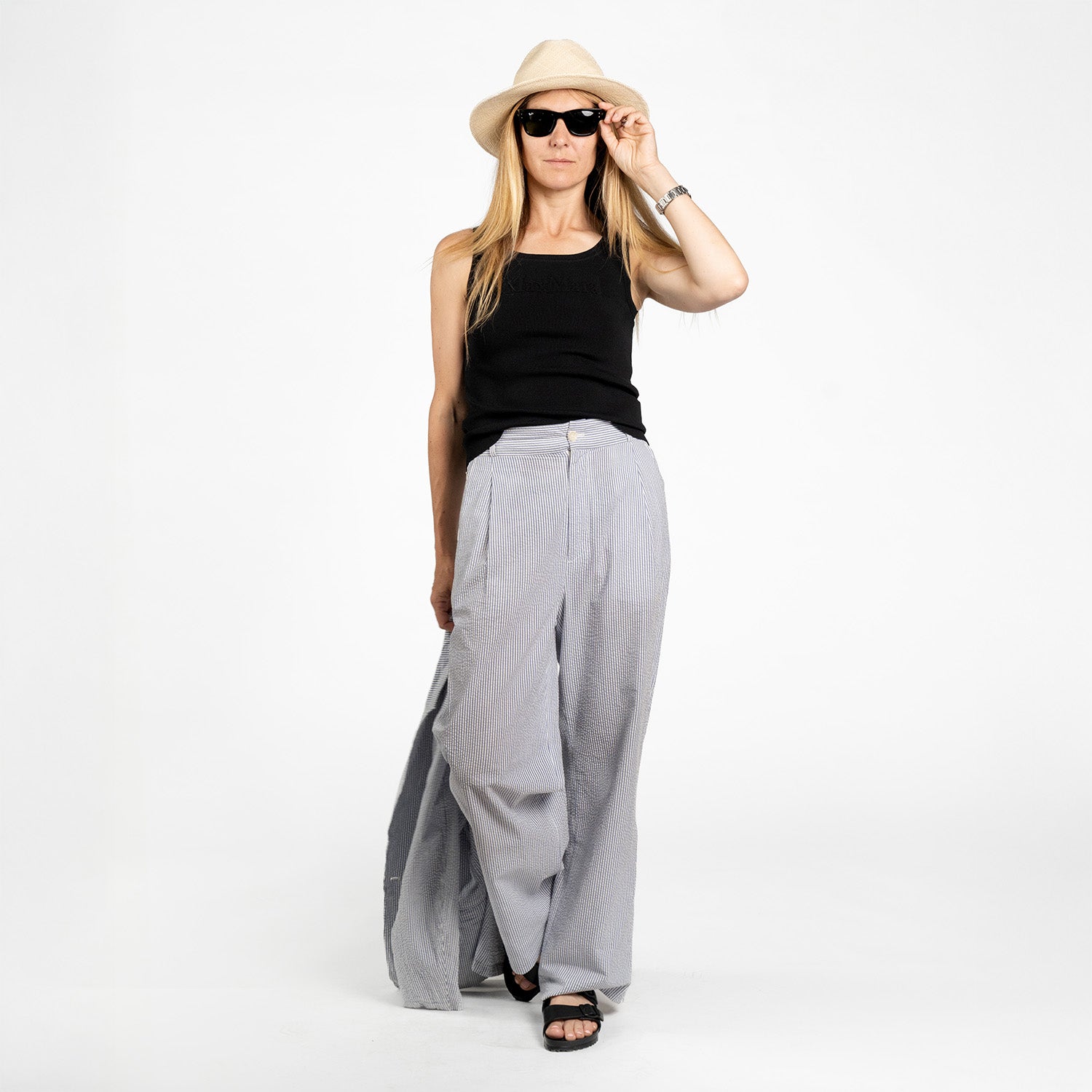 Nanamica W Dress Pants Seersucker Club Pants, Navy