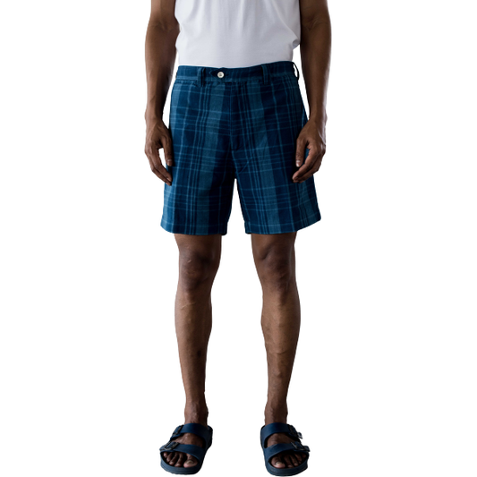 Original Madras Trading Co. M Casual Shorts Madras Summer Short, Blue Plaid