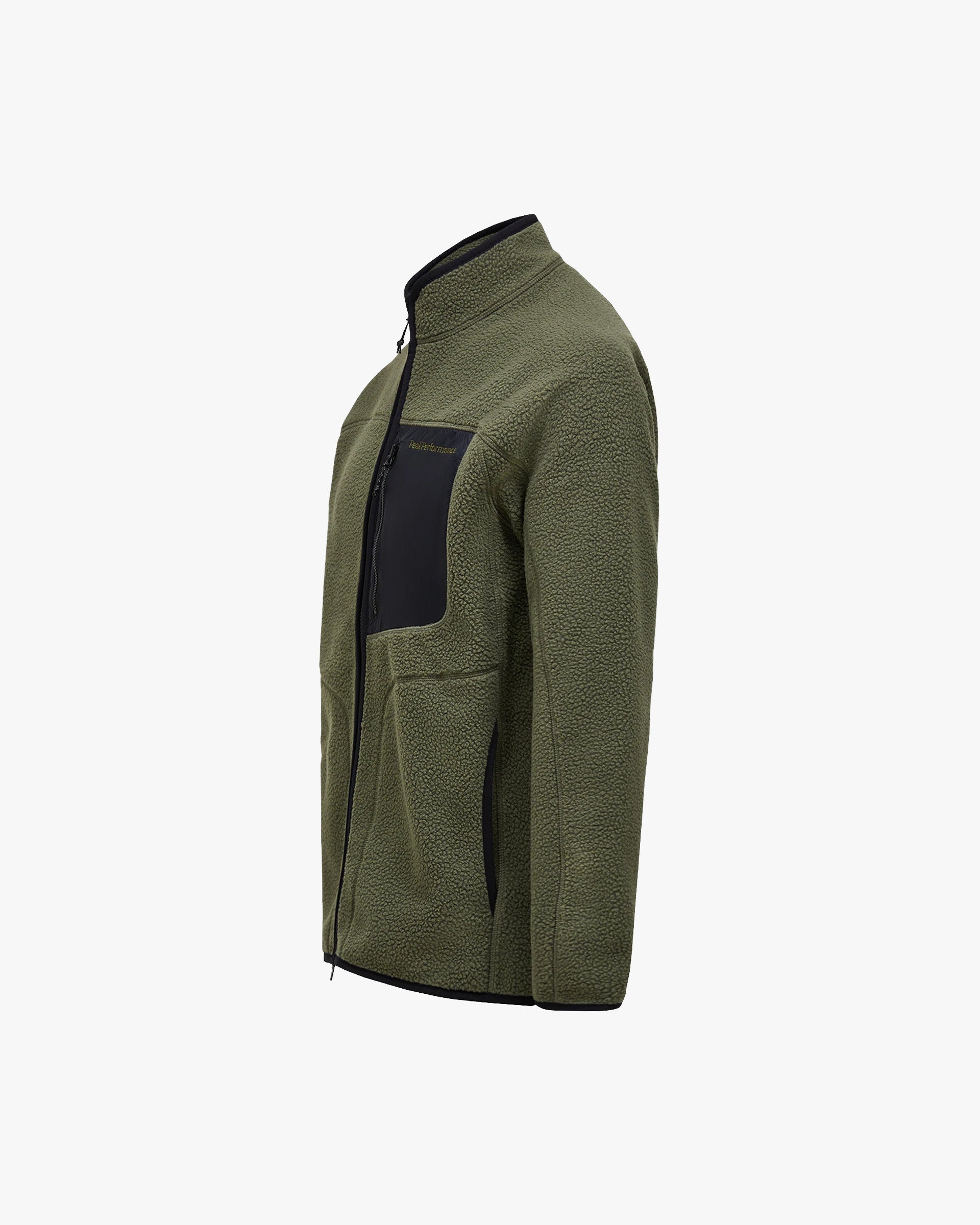 Peak Performance M Jacket M NatureRush Pile Zip Jacket - Pine Needle/Black
