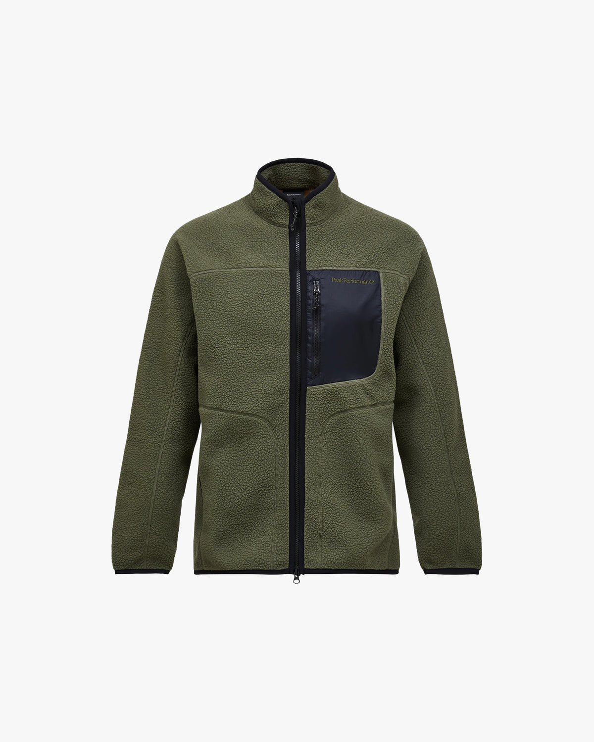 Peak Performance M Jacket M NatureRush Pile Zip Jacket - Pine Needle/Black