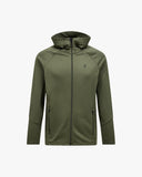 Peak Performance M Jacket M Rider Essentials Zip Hood - Pine Needle
