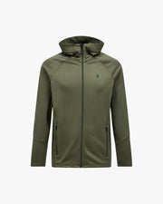 Peak Performance M Jacket M Rider Essentials Zip Hood - Pine Needle