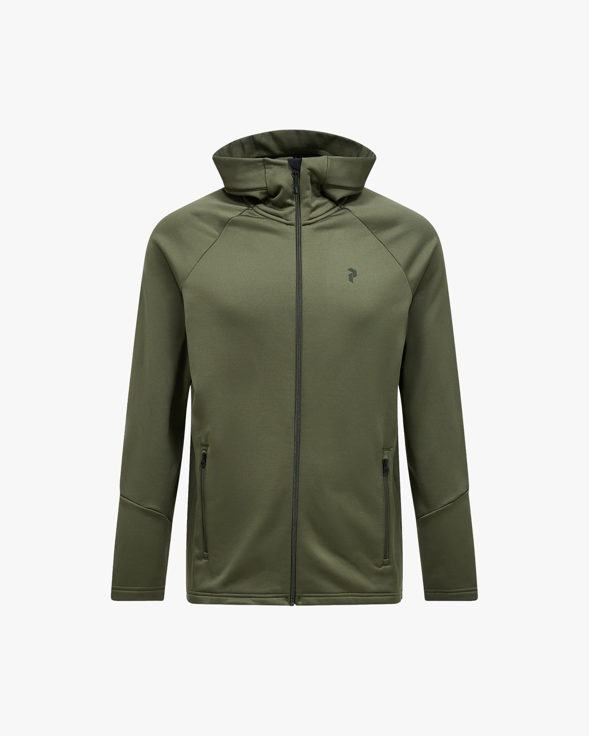 Peak Performance M Jacket M Rider Essentials Zip Hood - Pine Needle