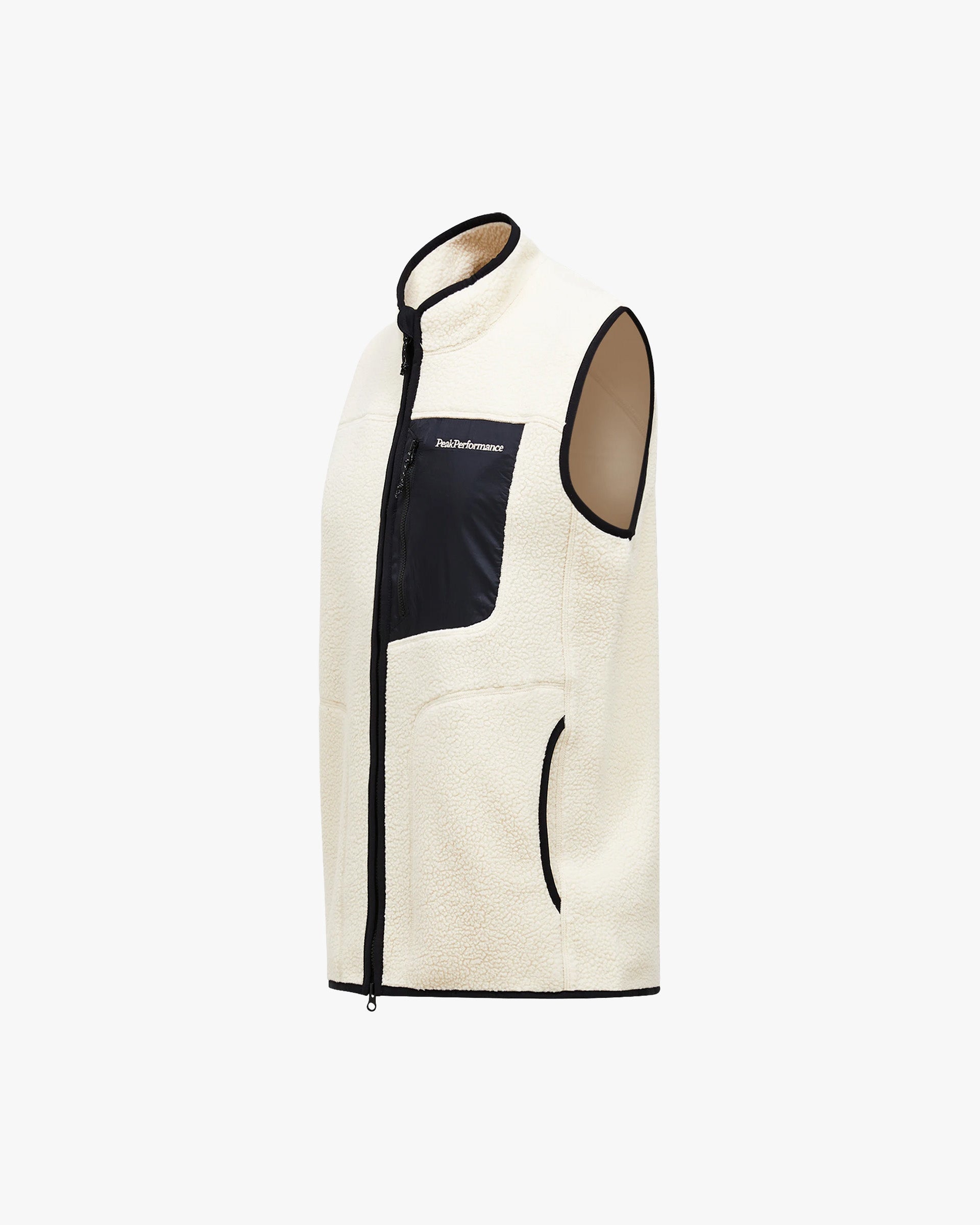 Peak Performance M Vest M NatureRush Pile Vest - Sand Fog Black