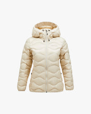 Peak Performance W Jacket W Helium Down Hooded Jacket - Sand Fog