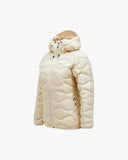 Peak Performance W Jacket W Helium Down Hooded Jacket - Sand Fog