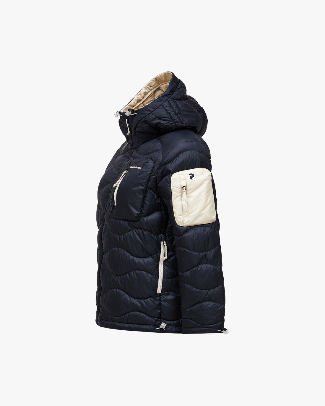 Peak Performance W Jacket W Helium Utility Down Hood - Black Sand Fog
