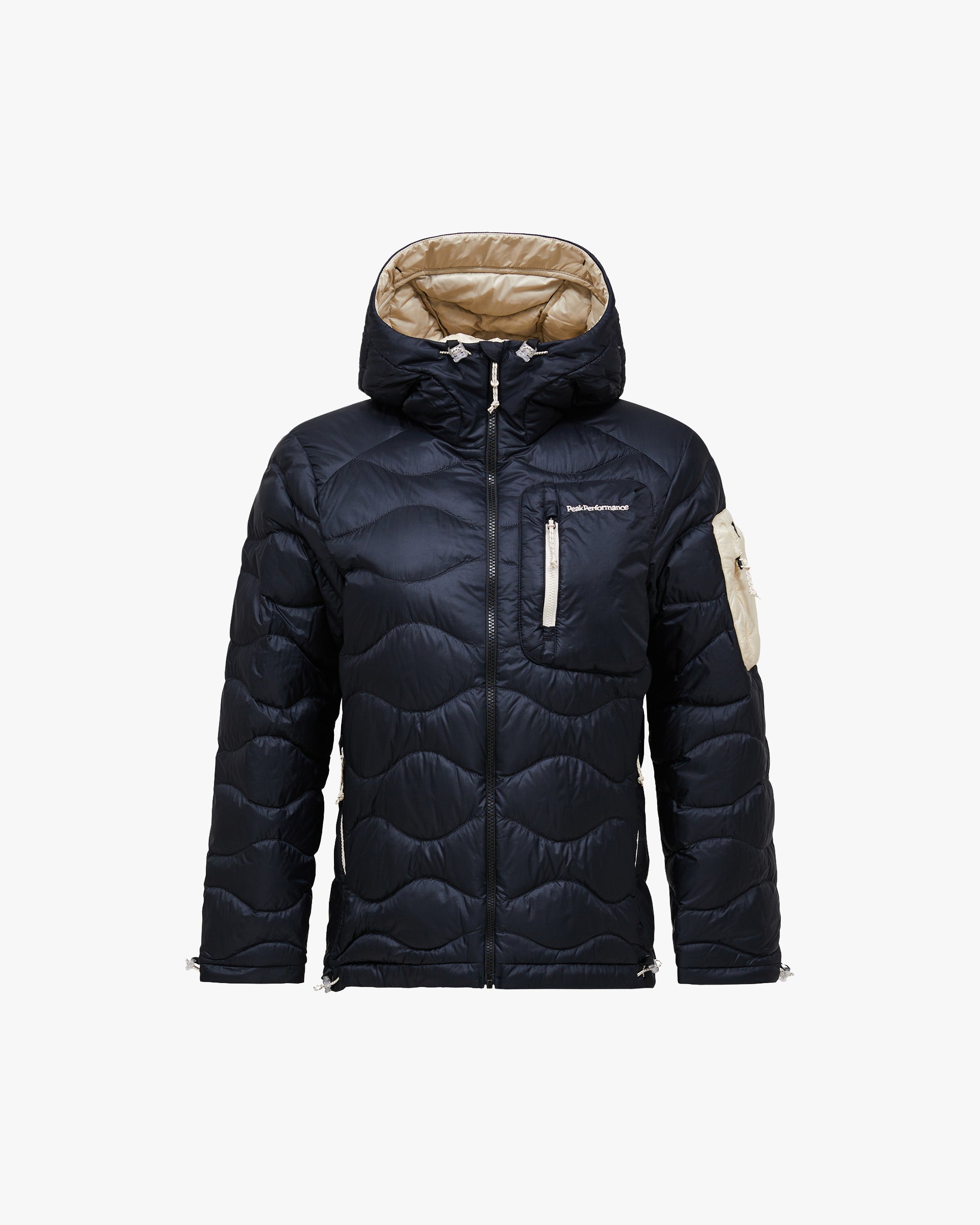 Peak Performance W Jacket W Helium Utility Down Hood - Black Sand Fog