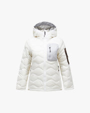 Peak Performance W Jacket W Helium Utility Down Hood - Off White Antartica