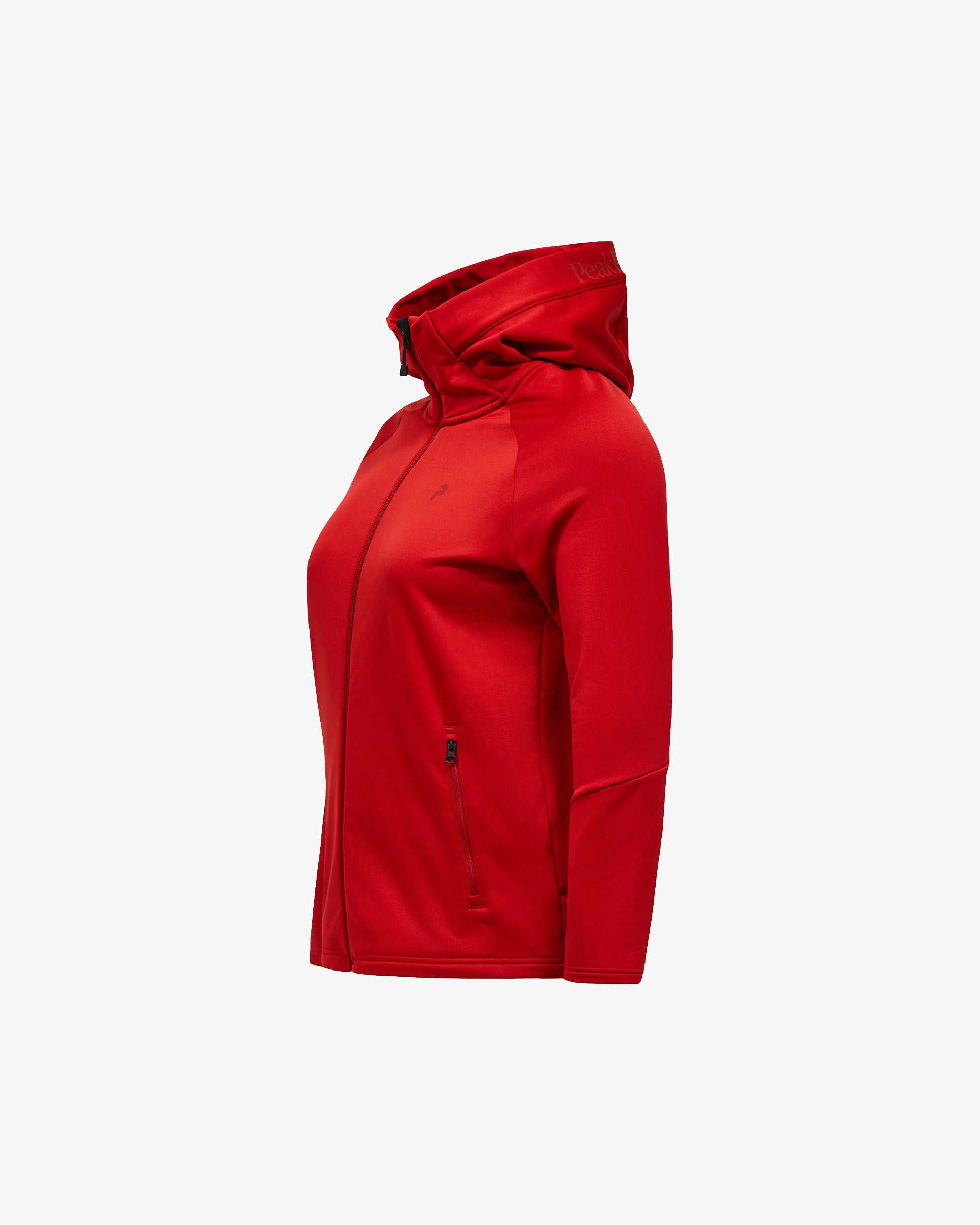 Peak Performance W Jacket W Rider Essentials Zip Hood - Red Pompeian