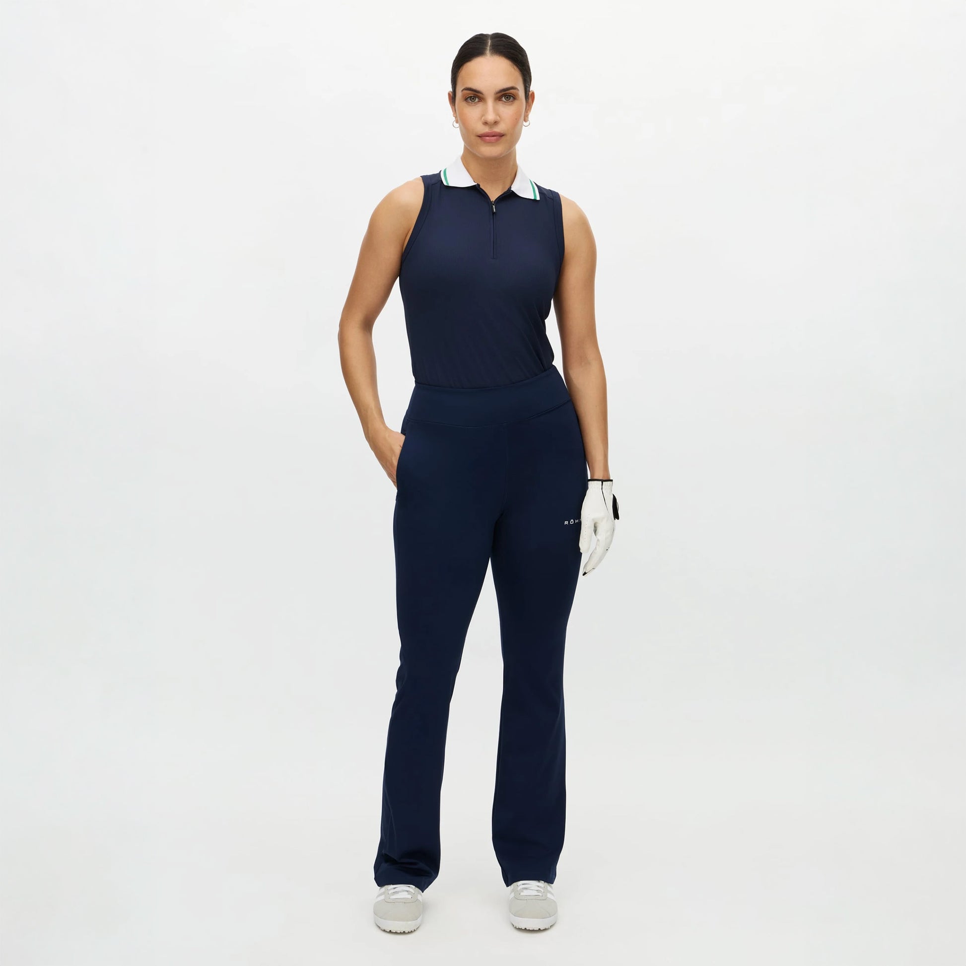 Rohnisch Pants Pull on Flattering Golf Pant - Navy