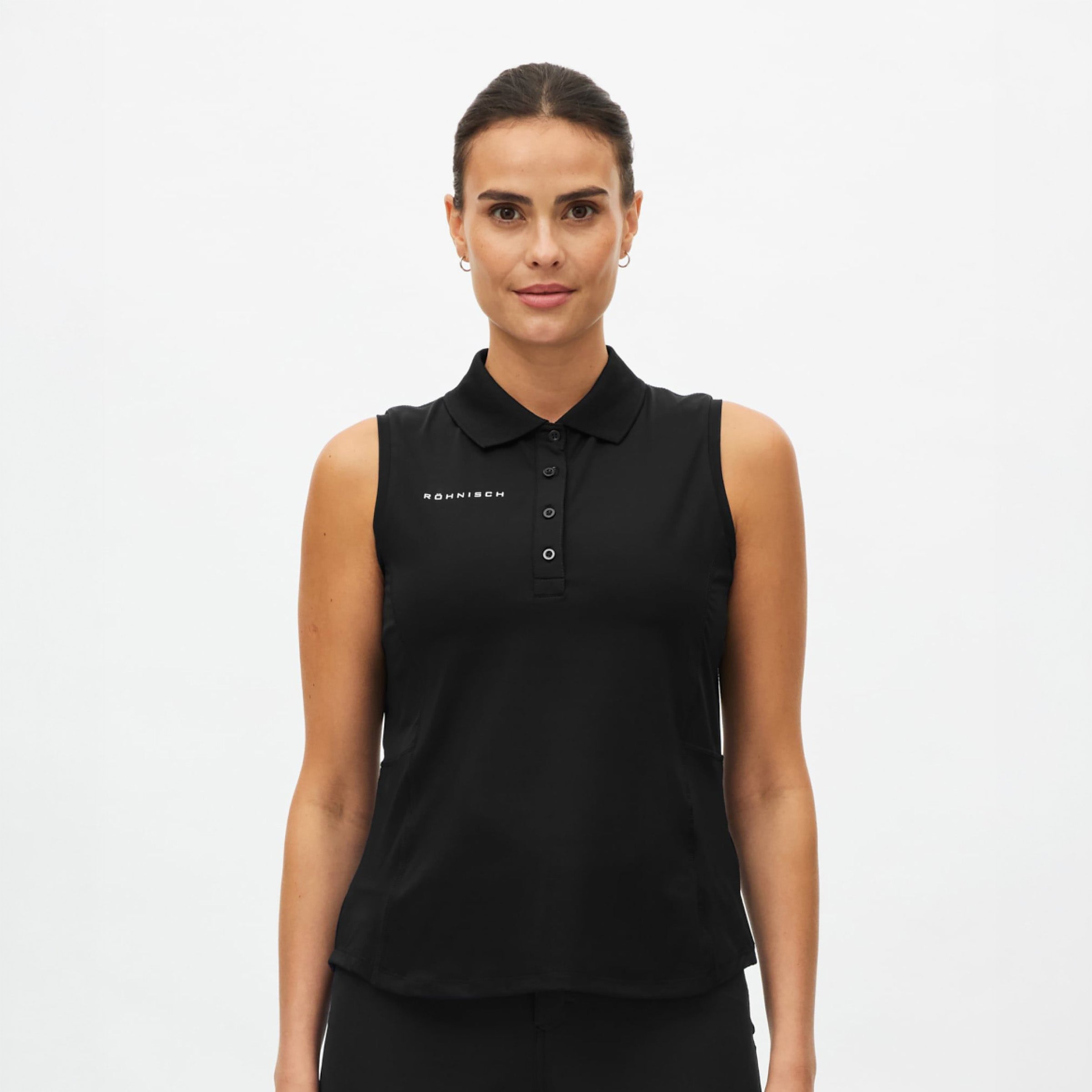 Rohnisch Shirt Nicky Sleeveless Poloshirt - Black