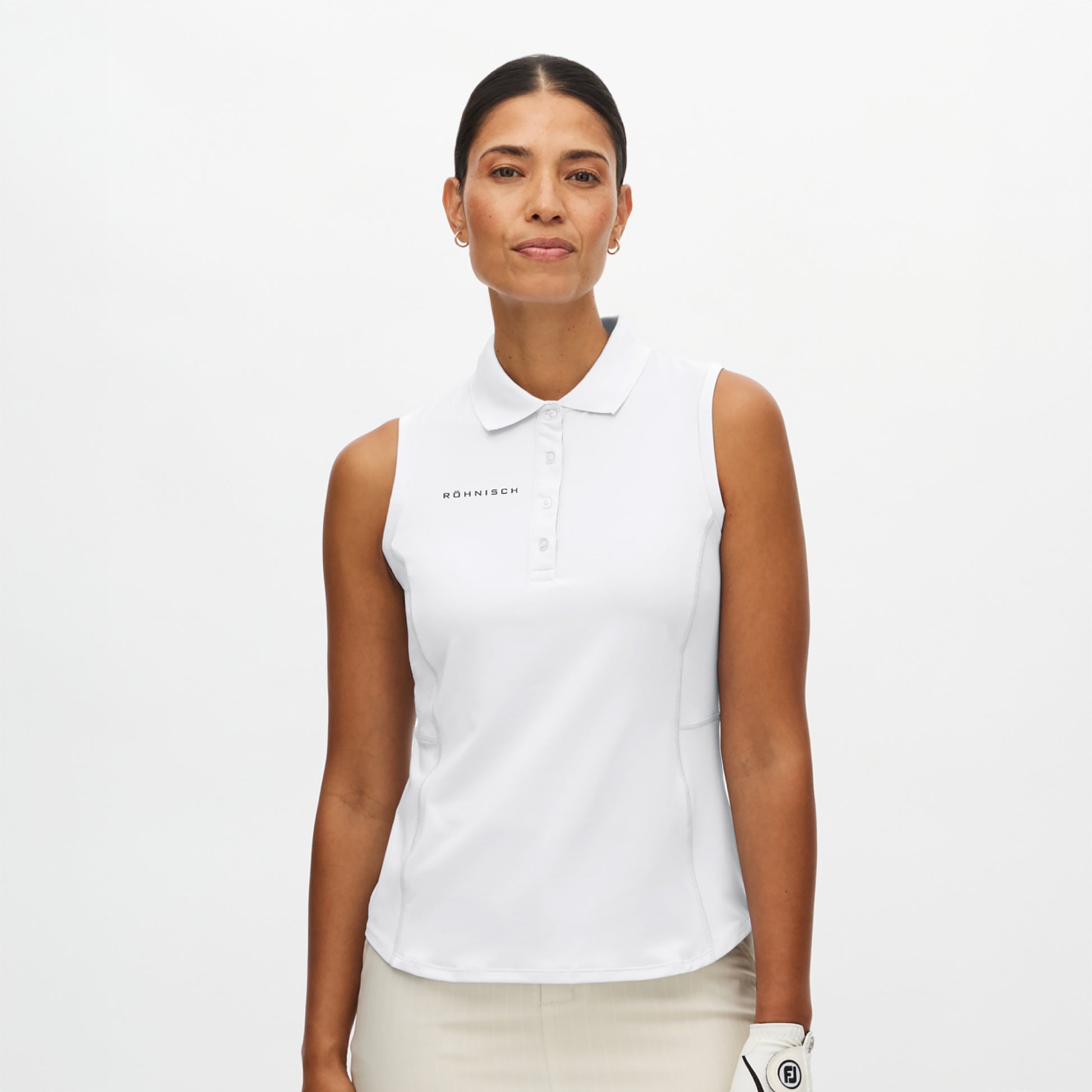 Rohnisch Shirt Nicky Sleeveless Poloshirt - White