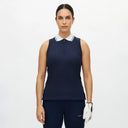 Rohnisch Shirt Rib Sleeveless Poloshirt - Navy