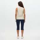 Rohnisch Shirt Rib Sleeveless Poloshirt - Oatmeal