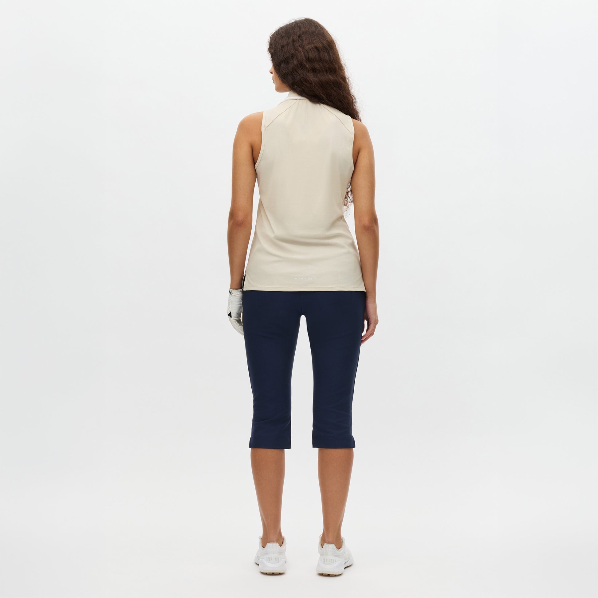 Rohnisch Shirt Rib Sleeveless Poloshirt - Oatmeal