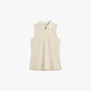 Rohnisch Shirt Rib Sleeveless Poloshirt - Oatmeal