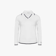 Rohnisch Shirt Swing Knitted Long Sleeve Poloshirt - White/Navy