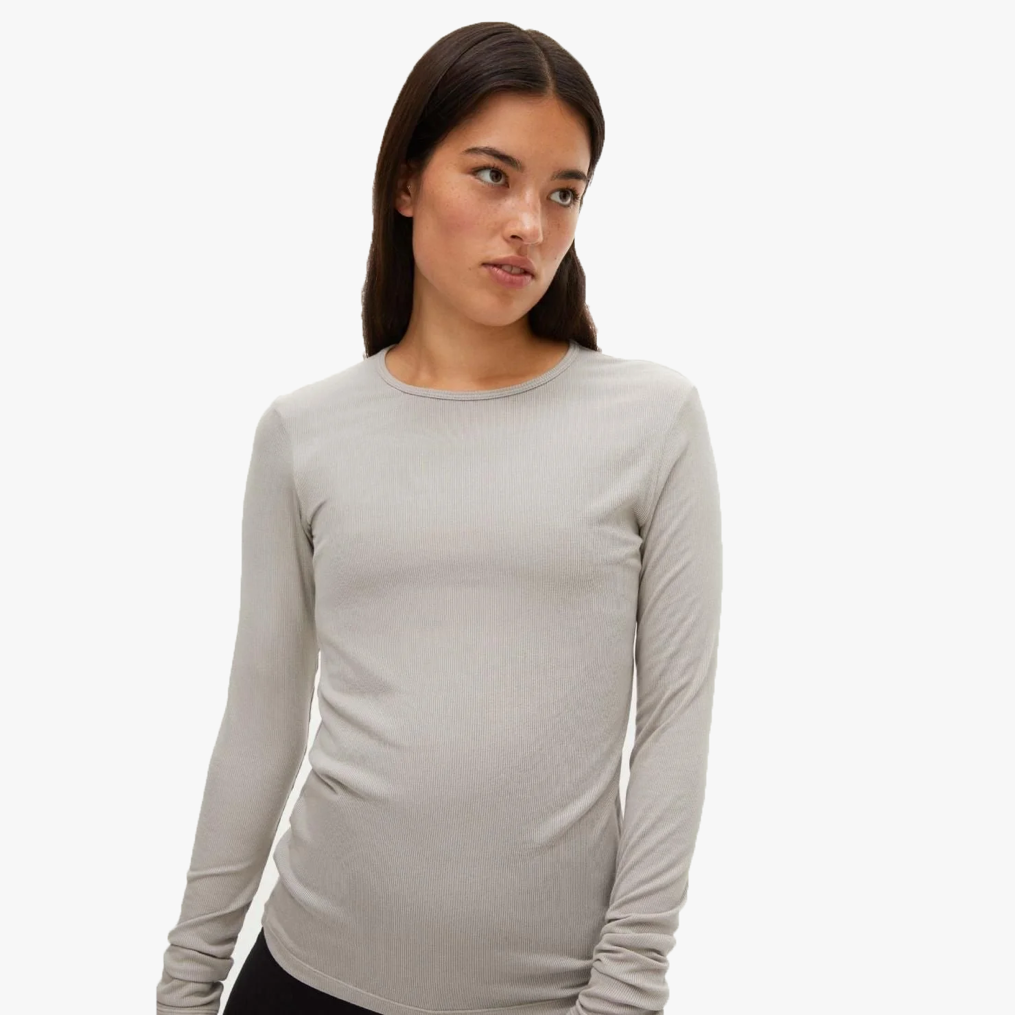 Light Rib Long Sleeve, Drizzle