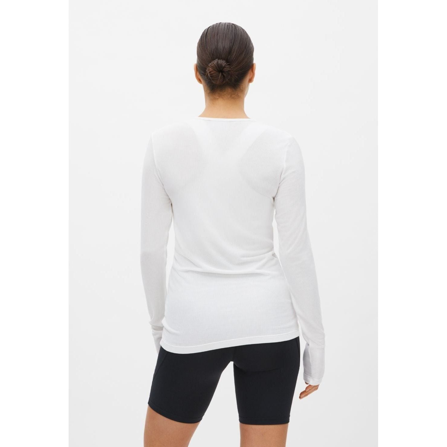 Rohnisch W Active L/S Light Rib Long Sleeve, White