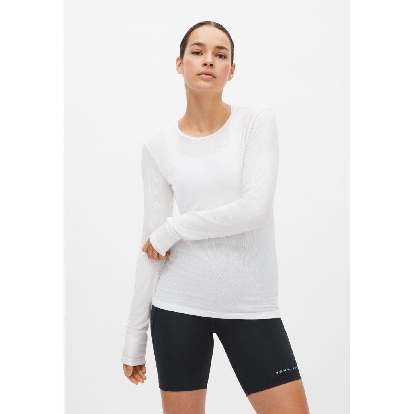 Rohnisch W Active L/S Light Rib Long Sleeve, White